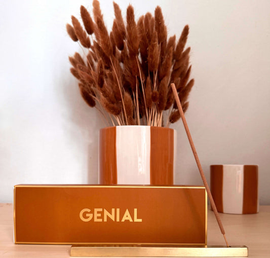 Bâtons d’encens Bois de santal Cuir avec support